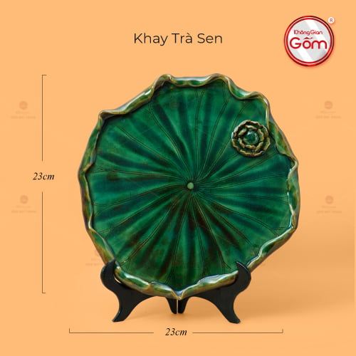 Khay Trà Sen Xanh Ngọc Lục Bảo