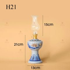 Đèn Dầu Thờ Men Rạn Nổi Họa Tiết Hoa Sen