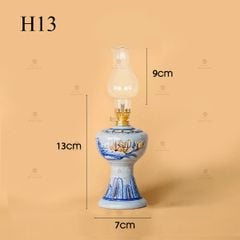 Đèn Dầu Thờ Men Rạn Nổi Họa Tiết Hoa Sen