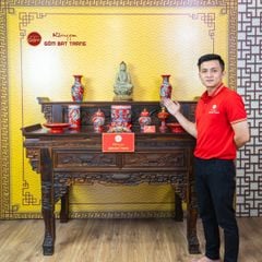 [Set Cơ Bản] Bộ Đồ Thờ Phật Men Đỏ (10 món)