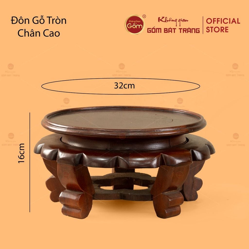 Cặp Đôn Gỗ Có Chân (Đôn Kê Lộc Bình)