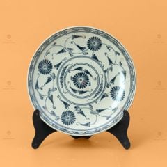 Bộ Bàn Ăn 6 Người (12 món) Men Rạn Vẽ Cúc Đen