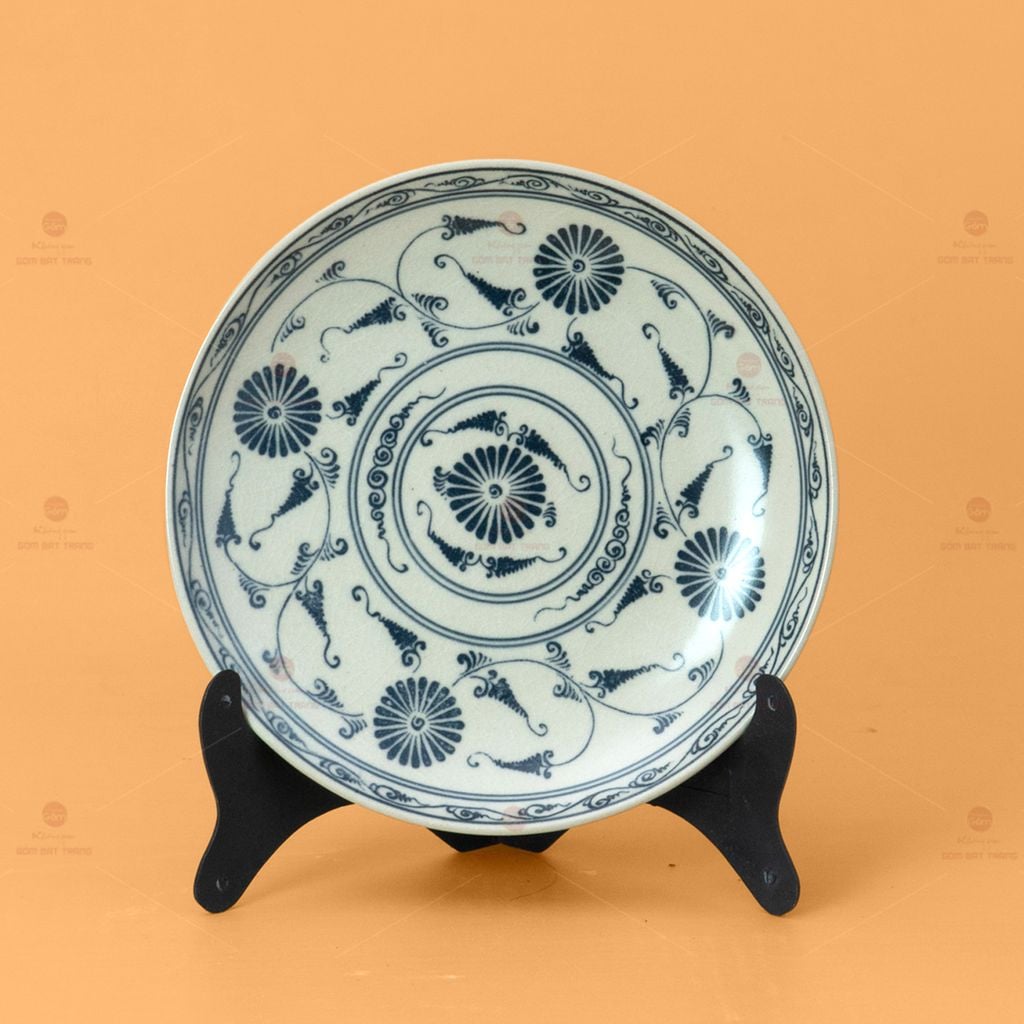 Bộ Bàn Ăn 4 Người (10 món) Men Rạn Vẽ Cúc Đen