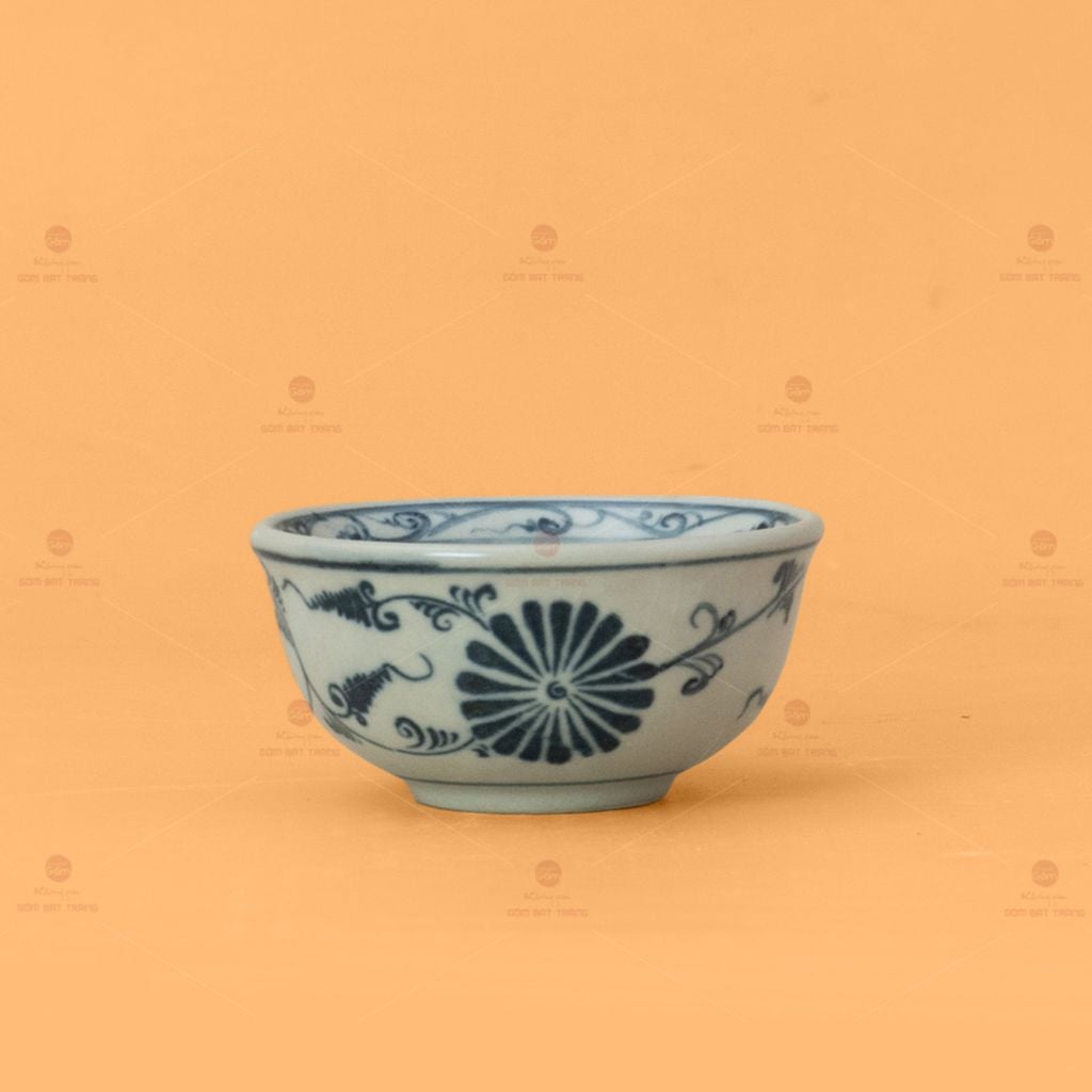 Bộ Bàn Ăn 10 Người (23 món) Men Rạn Vẽ Cúc Đen