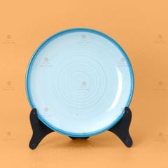 Bộ Bát Đĩa Bát Tràng Men Biển Xanh Cát Trắng