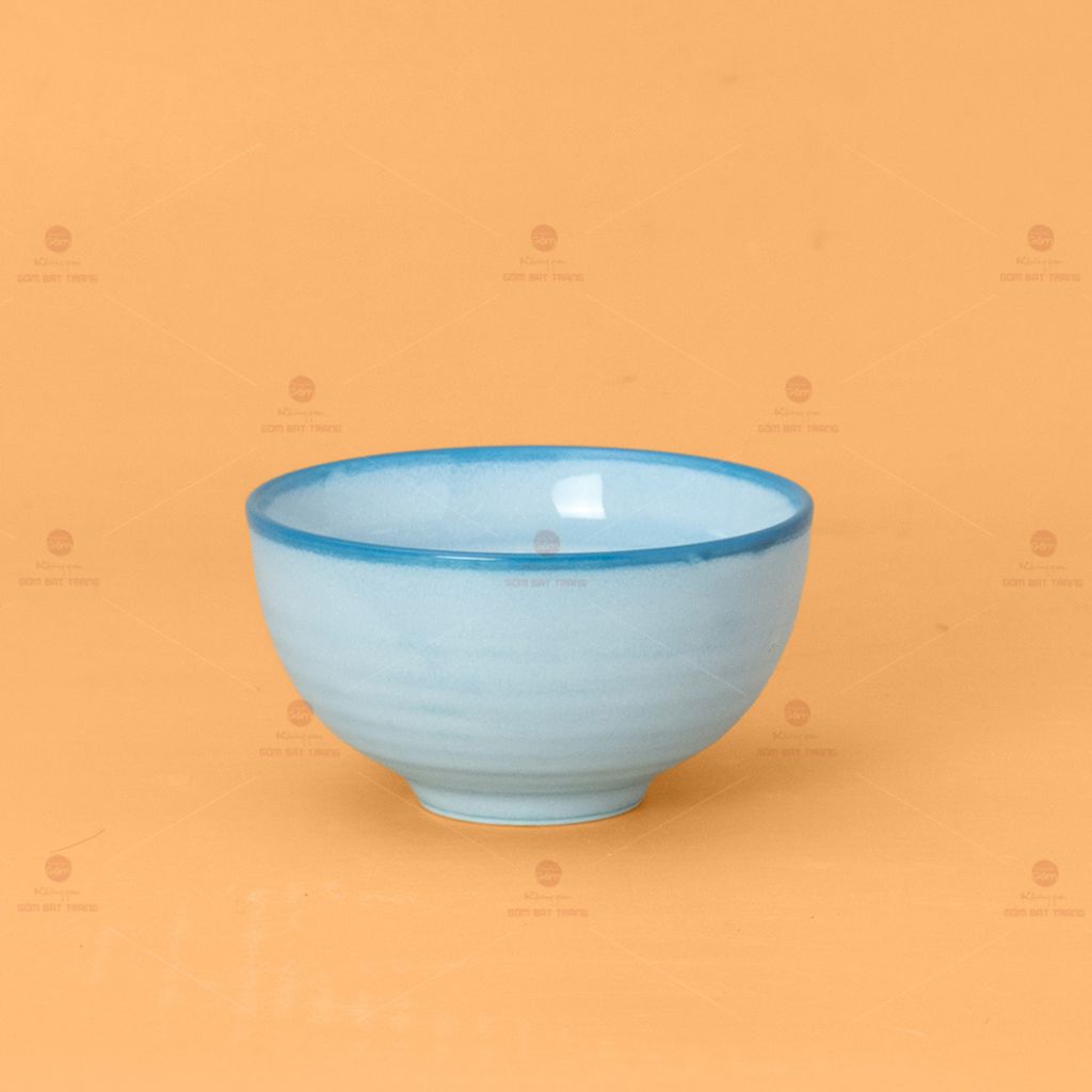 Bộ Bát Đĩa Bát Tràng Men Biển Xanh Cát Trắng