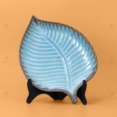 Bộ Bát Đĩa Bát Tràng Men Biển Xanh Kim Sa