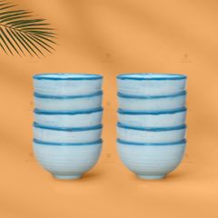 Bộ Bát Cơm Men Biển Xanh Cát Trắng