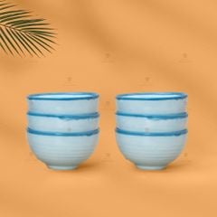 Bộ Bát Cơm Men Biển Xanh Cát Trắng
