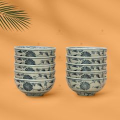 Bát Cơm Men Rạn Vẽ Cúc Đen