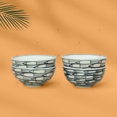 Bát Cơm Men Trắng Vẽ Cá Đàn
