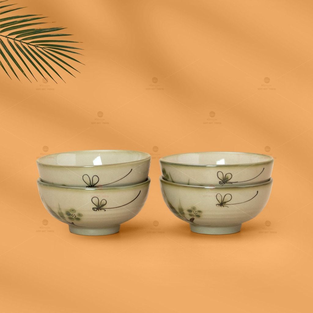 Bát Cơm Hoa Đào Chuồn