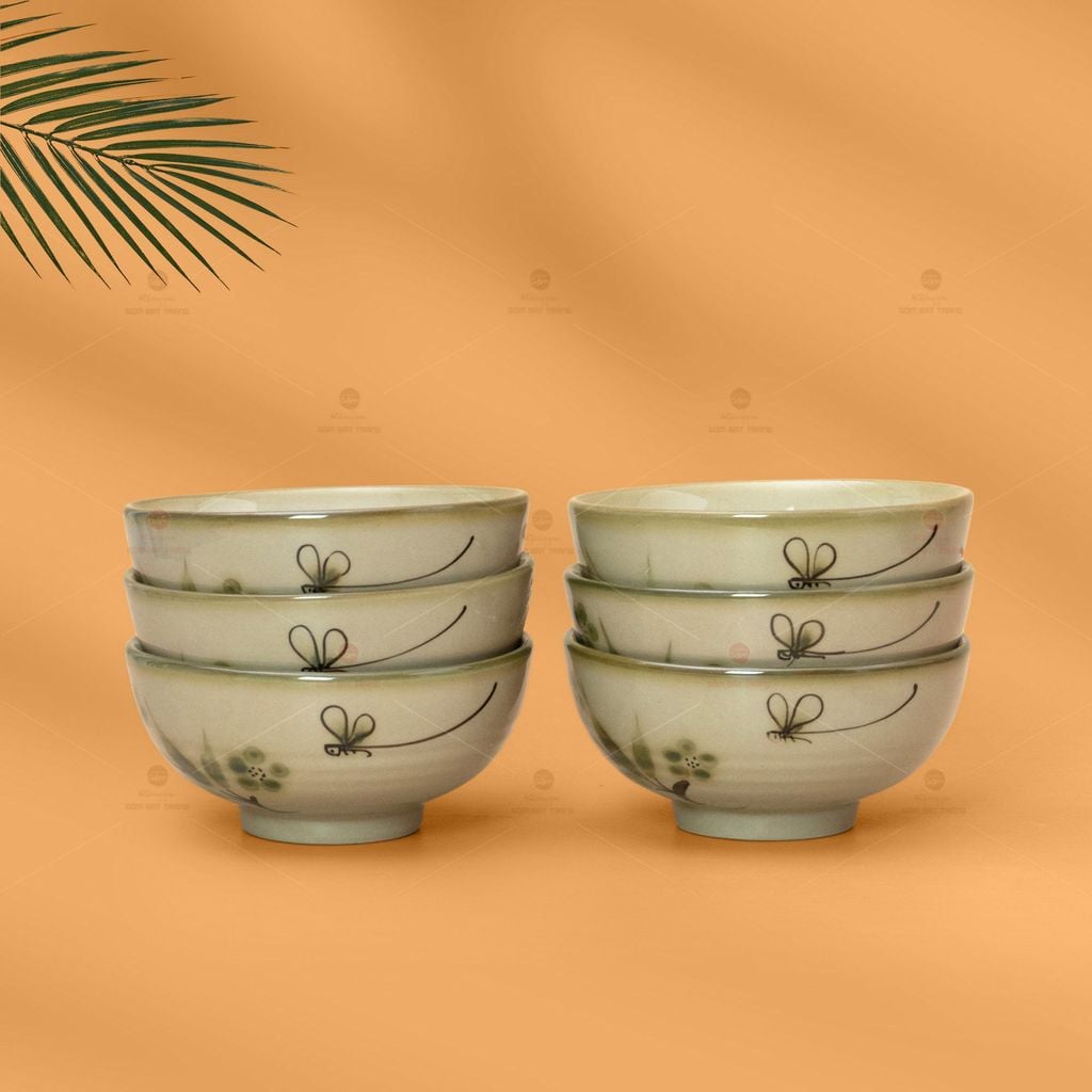 Bát Cơm Hoa Đào Chuồn