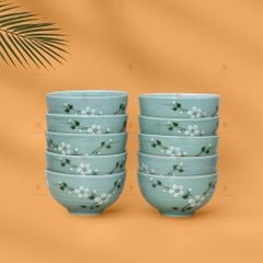 Bát Cơm Men Ngọc Hoa Đào Trắng