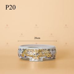 Bát Hương Men Hoàng Tộc Vẽ Vàng Họa Tiết Song Long Chầu Nguyệt