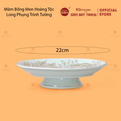 Mâm Bồng Men Ngọc Hoàng Tộc Vẽ Vàng Long Phụng Trình Tường