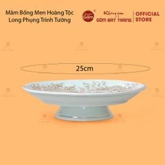 Mâm Bồng Men Ngọc Hoàng Tộc Vẽ Vàng Long Phụng Trình Tường