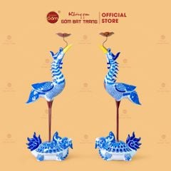 Hạc Thờ Men Lam (Chiếc)