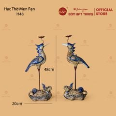 Hạc Thờ Men Rạn Nổi (Chiếc)