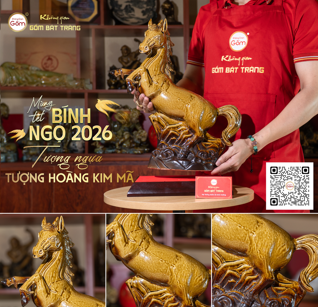 Tượng Ngựa Hoàng Kim Mã