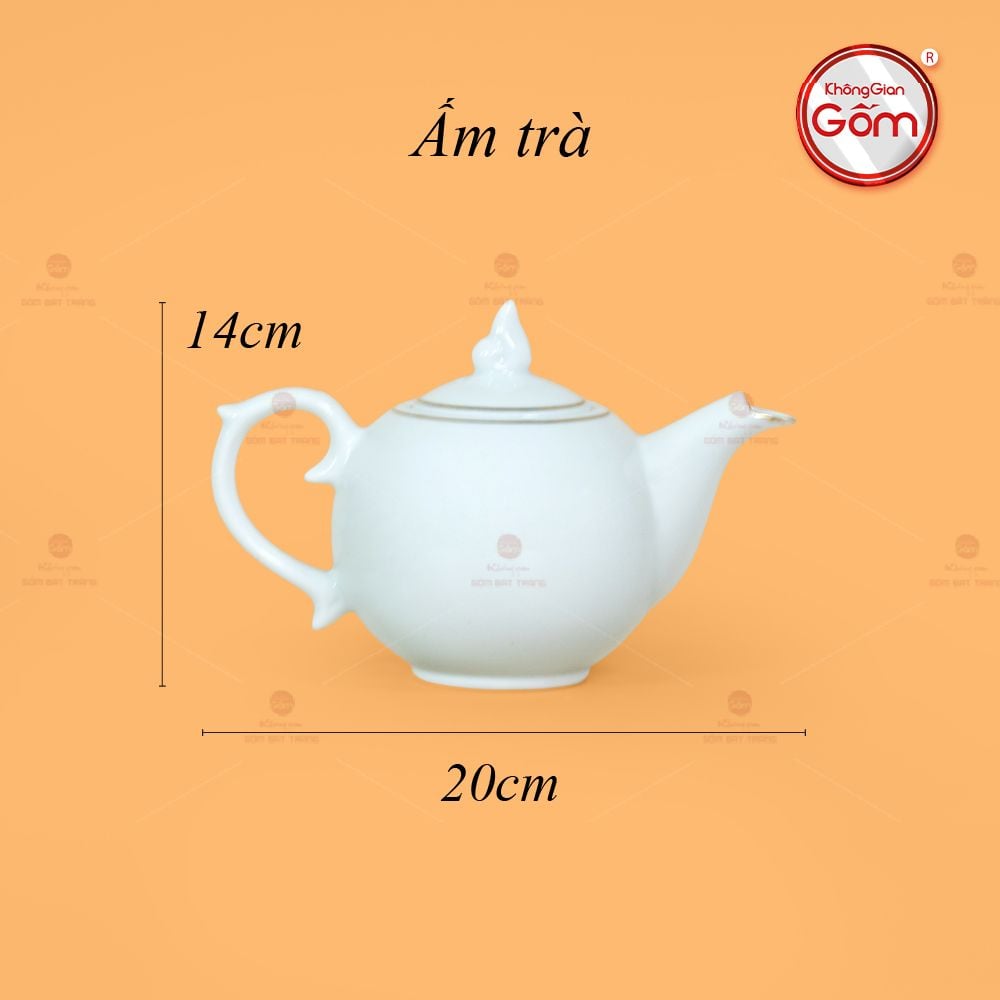 Bộ Trà Men Trắng Ngọn Lửa