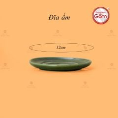 Bộ Ấm Chén Khắc Nổi Hoa Sen Nền Xanh Ngọc