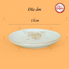 Bộ Trà Men Trắng Dáng Minh Long Thuận Buồm Xuôi Gió Vẽ Vàng