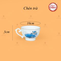 Bộ Trà Đài Các Sen Chuồn Kẻ Vàng