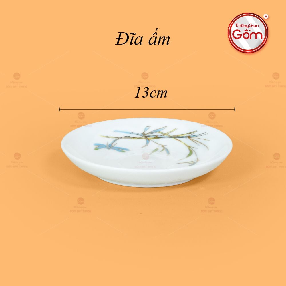 Bộ Trà Dáng Minh Long Chuồn Trúc Vẽ Vàng