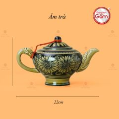 Bộ Ấm Chén Vẽ Tay Hoa Hướng Dương