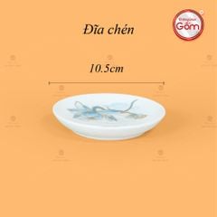 Bộ Trà Ngọn Đèn Hoa Sen Xanh Vẽ Vàng