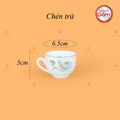 Bộ Trà Minh Long Hoa Sen Xanh Vẽ Vàng