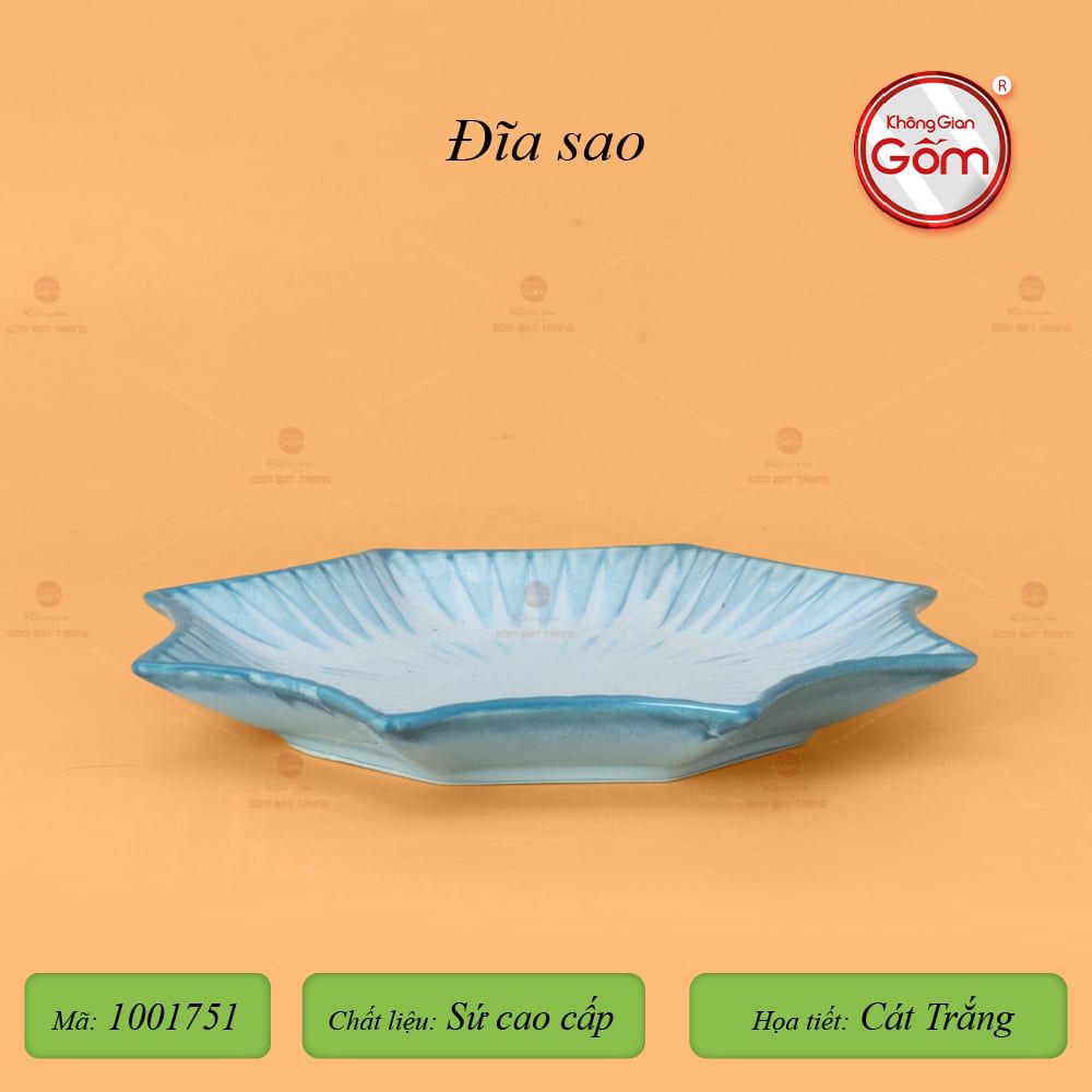 Đĩa Sao Men Biển Xanh Cát Trắng
