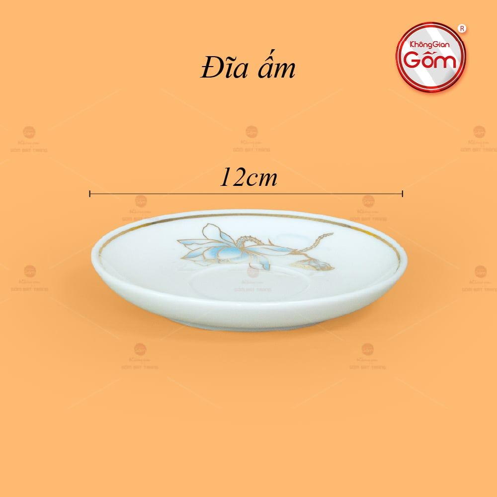 Bộ Trà Minh Long Hoa Sen Xanh Vẽ Vàng