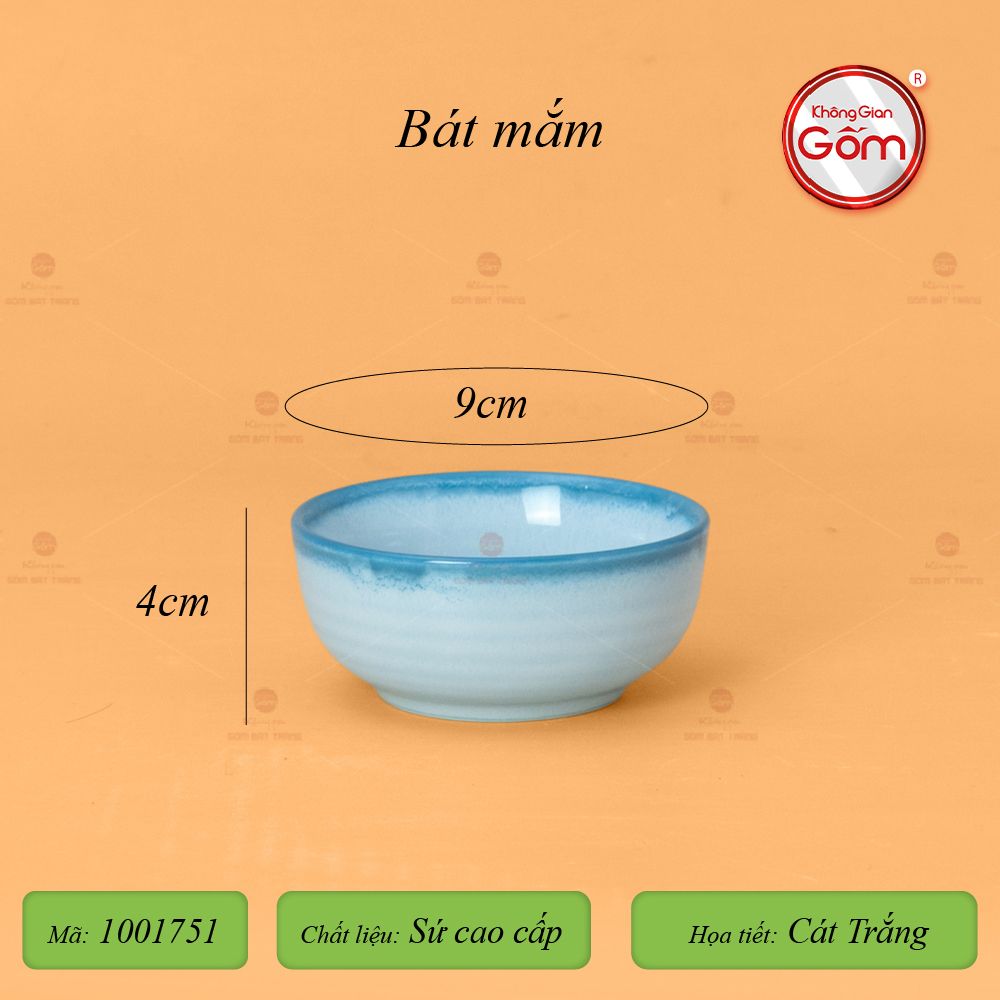 Bộ Bàn Ăn 4 Người (10 món) Men Biển Xanh Cát Trắng