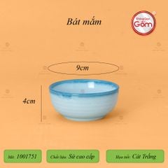 Bộ Bát Đĩa Bát Tràng Men Biển Xanh Cát Trắng