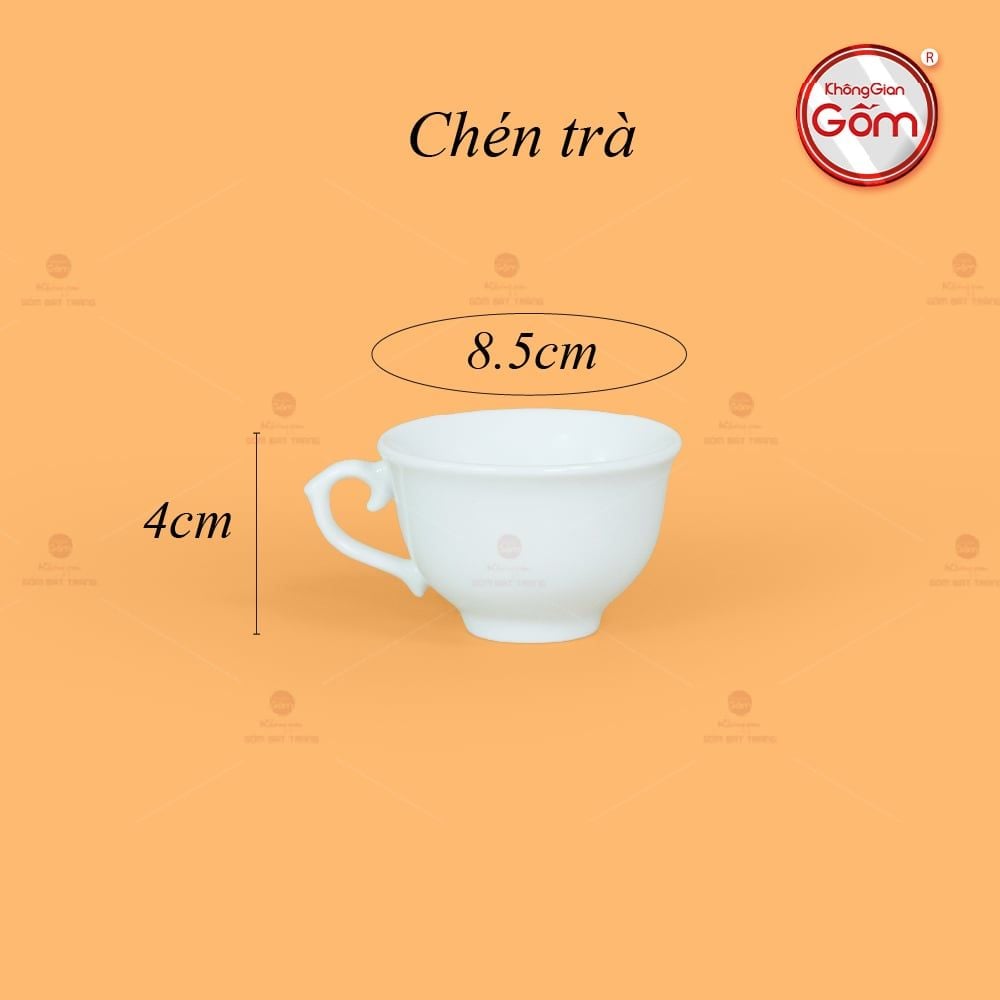 Bộ Trà Men Trắng Đài Các