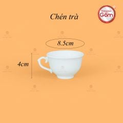Bộ Trà Men Trắng Đài Các