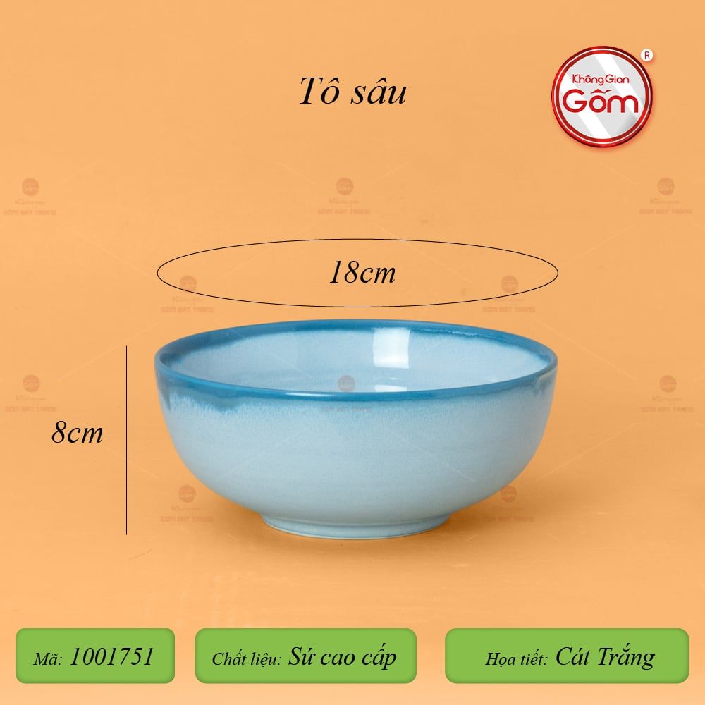 Bộ Bát Đĩa Bát Tràng Men Biển Xanh Cát Trắng