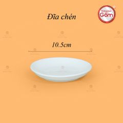 Bộ Trà Men Trắng Vuông Cao