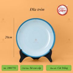 Bộ Bàn Ăn 6 Người (12 món) Men Biển Xanh Cát Trắng