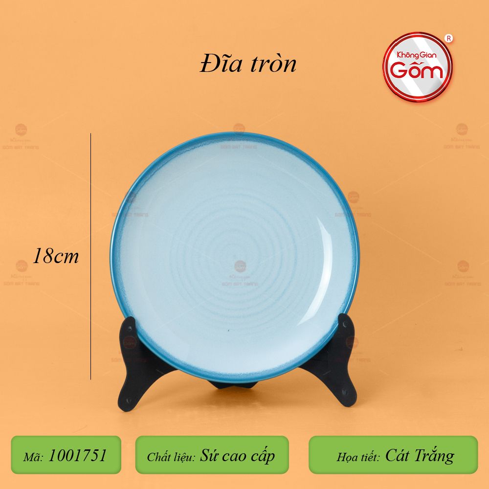 Bộ Bàn Ăn 6 Người (12 món) Men Biển Xanh Cát Trắng