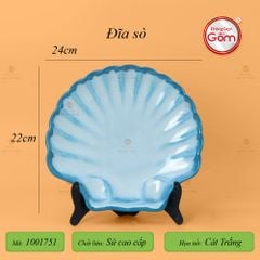 Bộ Bát Đĩa Bát Tràng Men Biển Xanh Cát Trắng