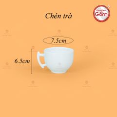 Bộ Trà Men Trắng Bưởi Cành