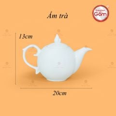 Bộ Trà Men Trắng Ngọn Lửa