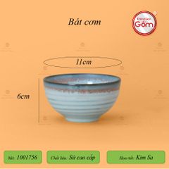 Bộ Bàn Ăn 4 Người (10 món) Men Biển Xanh Kim Sa