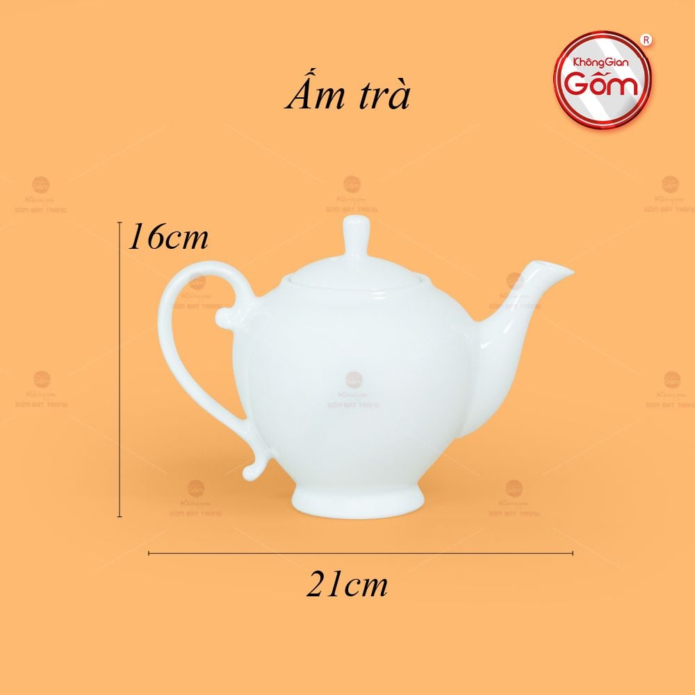 Bộ Trà Men Trắng Camelia