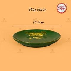 Bộ Trà Men Lục Ngọn Lửa Thuận Buồm Xuôi Gió Vẽ Vàng