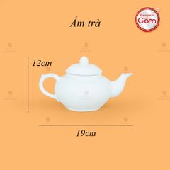 Bộ Trà Men Trắng Bà Ba