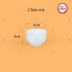 Bộ Trà Men Trắng Bà Ba